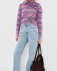 Madewell Madewell The Mila Crewneck In Soft Wool Antique Mauve Multi Stripe - 5