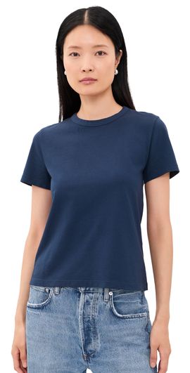 Madewell Madewell The Perfect Crewneck Tee in Allday Jersey Deep Indigo