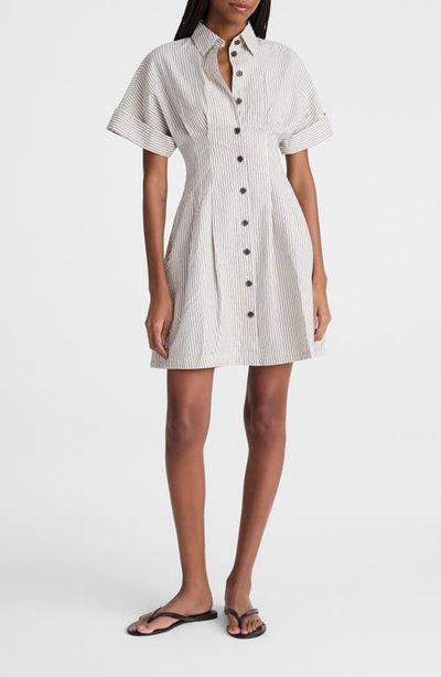 Madewell Madewell The Perry Stripe Cotton Seersucker Mini Shirtdress