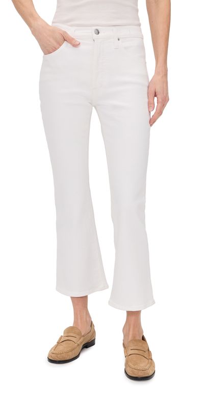 Madewell Madewell The Petite Stretch Flare Crop Jeans Tile White