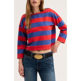 Madewell Madewell The Rugby Club Cotton Boat Neck Long Sleeve T-Shirt