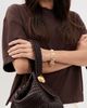 Madewell Madewell The Sculpted Metal Wristlet Bag Coffee Bean One - 3