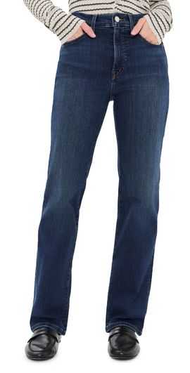 Madewell Madewell The Short Straight Jeans In Super Stretch Denim Deep Ocean Wash