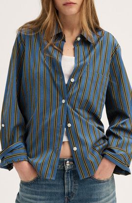 Madewell Madewell The Signature Stripe Y-Neck Shirt