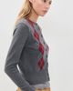 Madewell Madewell The Sophia Cardigan Hthr Grey And Merlot Argyle - 4