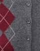 Madewell Madewell The Sophia Cardigan Hthr Grey And Merlot Argyle - 6