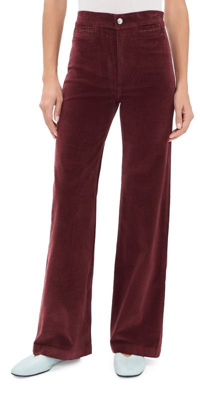 Madewell Madewell The Wide Leg Pants In Corduroy Smoked Claret