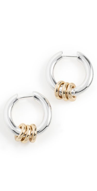 Madewell Madewell Triple Ring Huggie Hoop Earrings Mixed Metal One