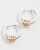 Madewell Madewell Triple Ring Huggie Hoop Earrings Mixed Metal One - 2