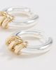 Madewell Madewell Triple Ring Huggie Hoop Earrings Mixed Metal One - 4