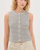 Madewell Madewell Tuck Stitch Sweater Vest Texture Black Stripe Tuck Stitch - 2