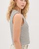 Madewell Madewell Tuck Stitch Sweater Vest Texture Black Stripe Tuck Stitch - 4