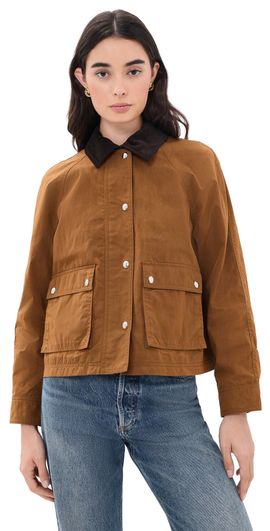 Madewell Madewell Waxed Zip-Front Jacket Sepia