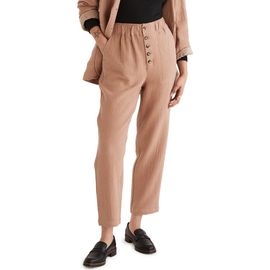 Madewell Madewell Women's High Waist Tapered Cotton Blend Pants