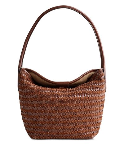 Madewell Madewell Woven Suede & Leather Shoulder Bag