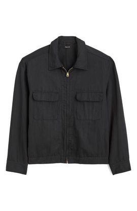 Madewell Madewell Zip Front Organic Cotton & Linen Jacket