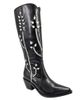 Madison Maison Madison Maison Cowboy Tall Boots with Floral Embroidery - 2
