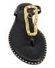 Madison Maison Madison Maison Leather Flat Hammered Link Sandal - 4