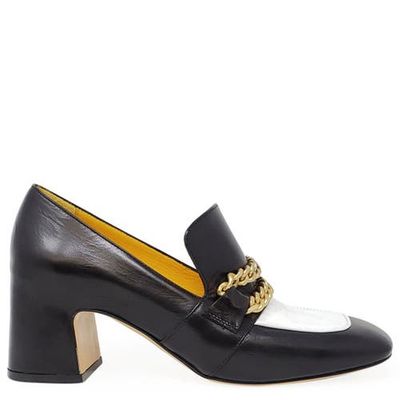 Madison Maison Madison Maison Mid Heel Loafer With Chain