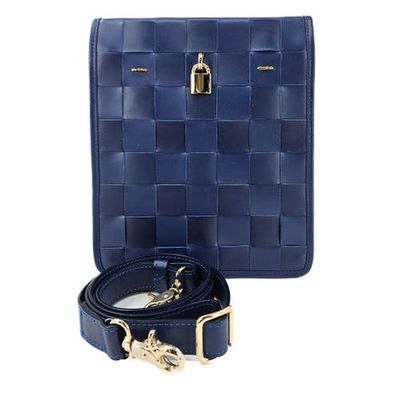 Madison Maison Madison Maison Woven Leather Lock Crossbody Bag