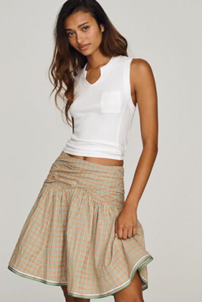 Maeve 100% Cotton Drop-Waist Mini Skirt