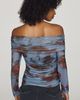 Maeve Aleda Mesh Off-Shoulder Top - 2