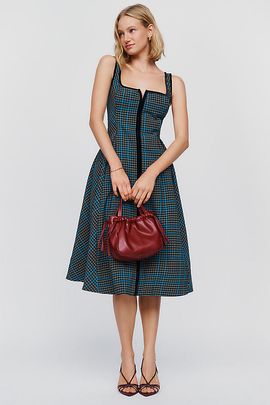 Maeve Arlette Velvet Midi Dress