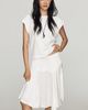 Maeve Asymmetrical Satin Godet Midi Skirt - 1