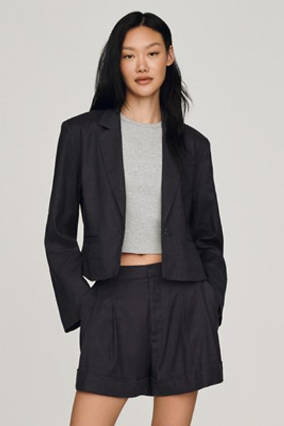 Maeve Avery Linen Stretch Roll Cuff Shorts