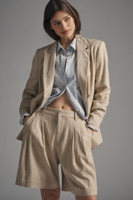 Maeve Avery Twill Mid-Length Shorts by Maeve
