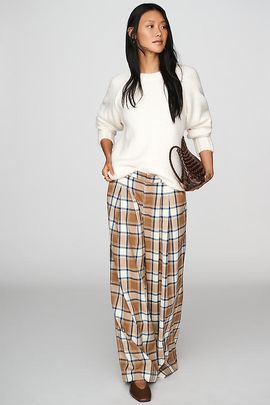 Maeve Avery Wide-Leg Trousers Pants