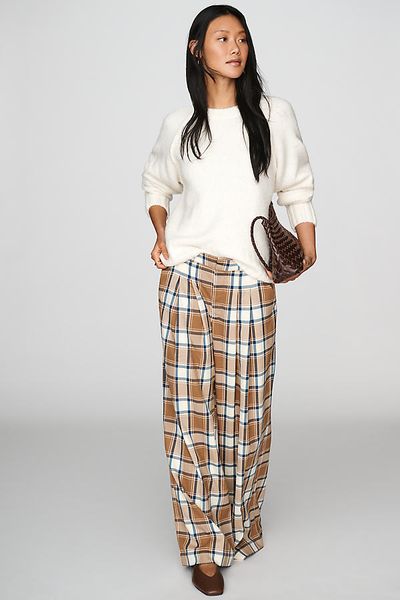 Maeve Avery Wide-Leg Trousers Pants