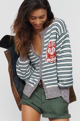 Maeve Balloon-Sleeve Cardigan