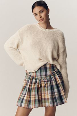 Maeve Basque-Waist Mini Skort