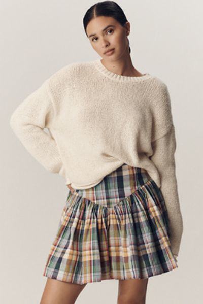 Maeve Basque-Waist Mini Skort