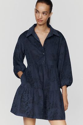 Maeve Bettina 100% Cotton Corduroy Mini Shirtdress