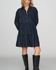 Maeve Bettina 100% Cotton Denim Tiered Mini Shirtdress - 2