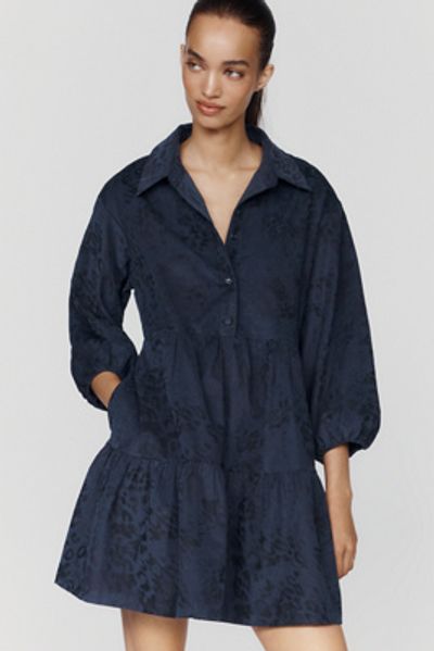 Maeve Bettina Corduroy Tiered Mini Shirtdress