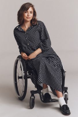 Maeve Bettina Cotton Midi Shirt Dress