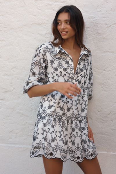 Maeve Bettina Tiered Shirtdress