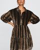 Maeve Bettina Velvet Tiered Mini Shirtdress - 1