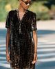Maeve Bettina Velvet Tiered Mini Shirtdress - 4