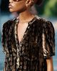 Maeve Bettina Velvet Tiered Mini Shirtdress - 7