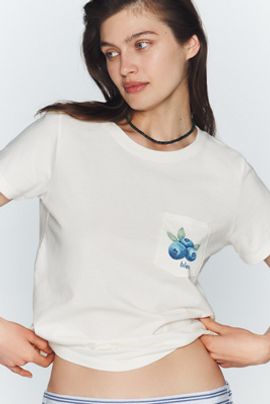 Maeve Blueberry Pocket Tee