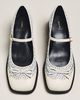 Maeve Bow Mary Jane Brogue Heels - 1