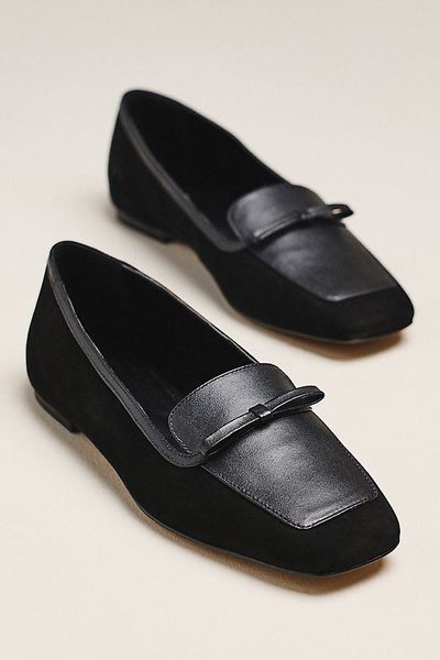 Maeve Bow Square-Toe Flats