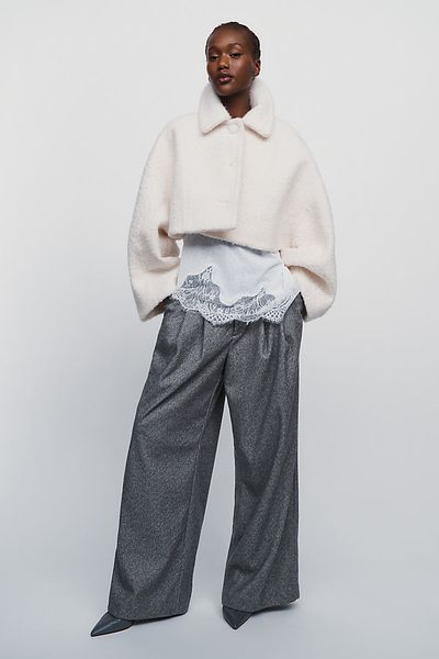 Maeve Boxy Micro Coat Jacket