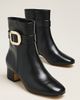 Maeve Buckle Block-Heel Boots - 1
