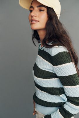 Maeve Cable-Knit Pullover Sweater