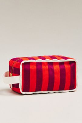 Maeve Canvas Ruffle Cosmetic Bag